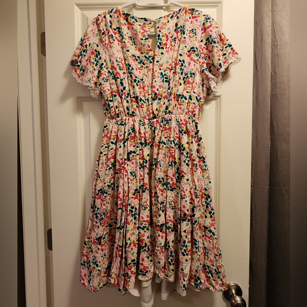 Torrid, Colorful Dot Dress, Size Torrid 00 (Size 10) HAS POCKETS! - Picture 4 of 6